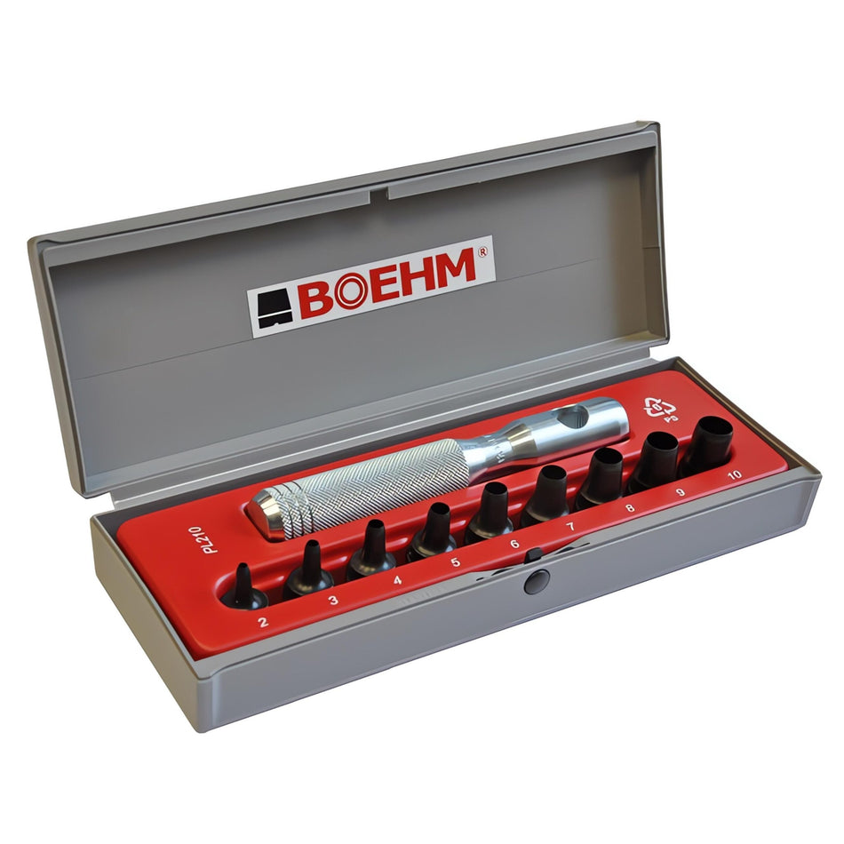 BOEHM JLB210 Hollow Punch Set Ø2 to 10 mm (9 Punches)