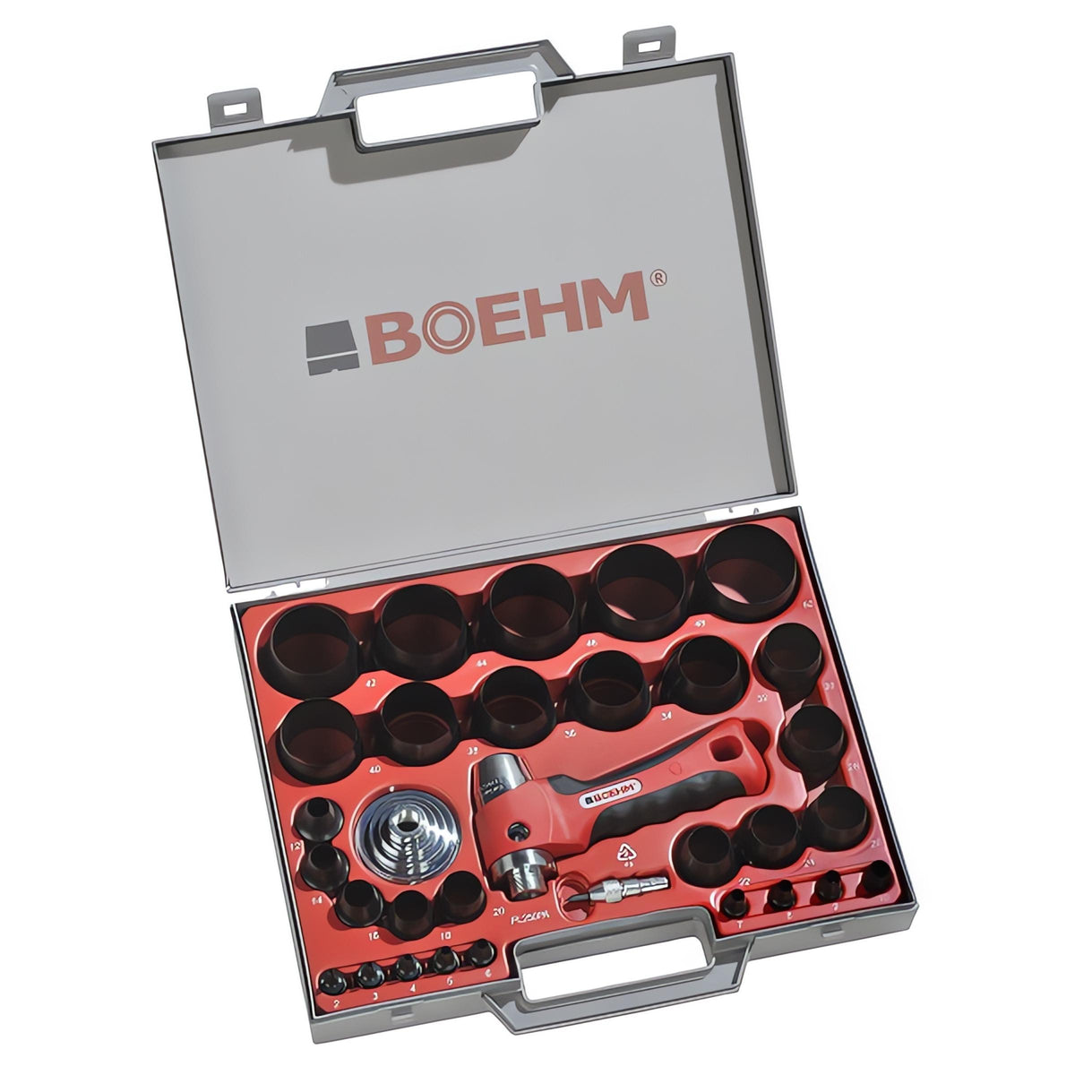 BOEHM JLB249PA Hollow Punch Set Ø2 to 49 mm (29 Punches, Odd Sizes)
