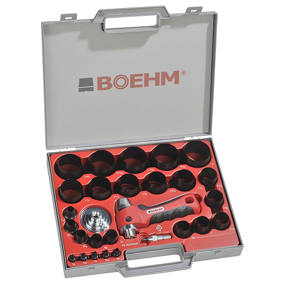 BOEHM JLB350PAUS Hollow Punch Set Ø1/8" to 2" (25 Punches, Imperial)