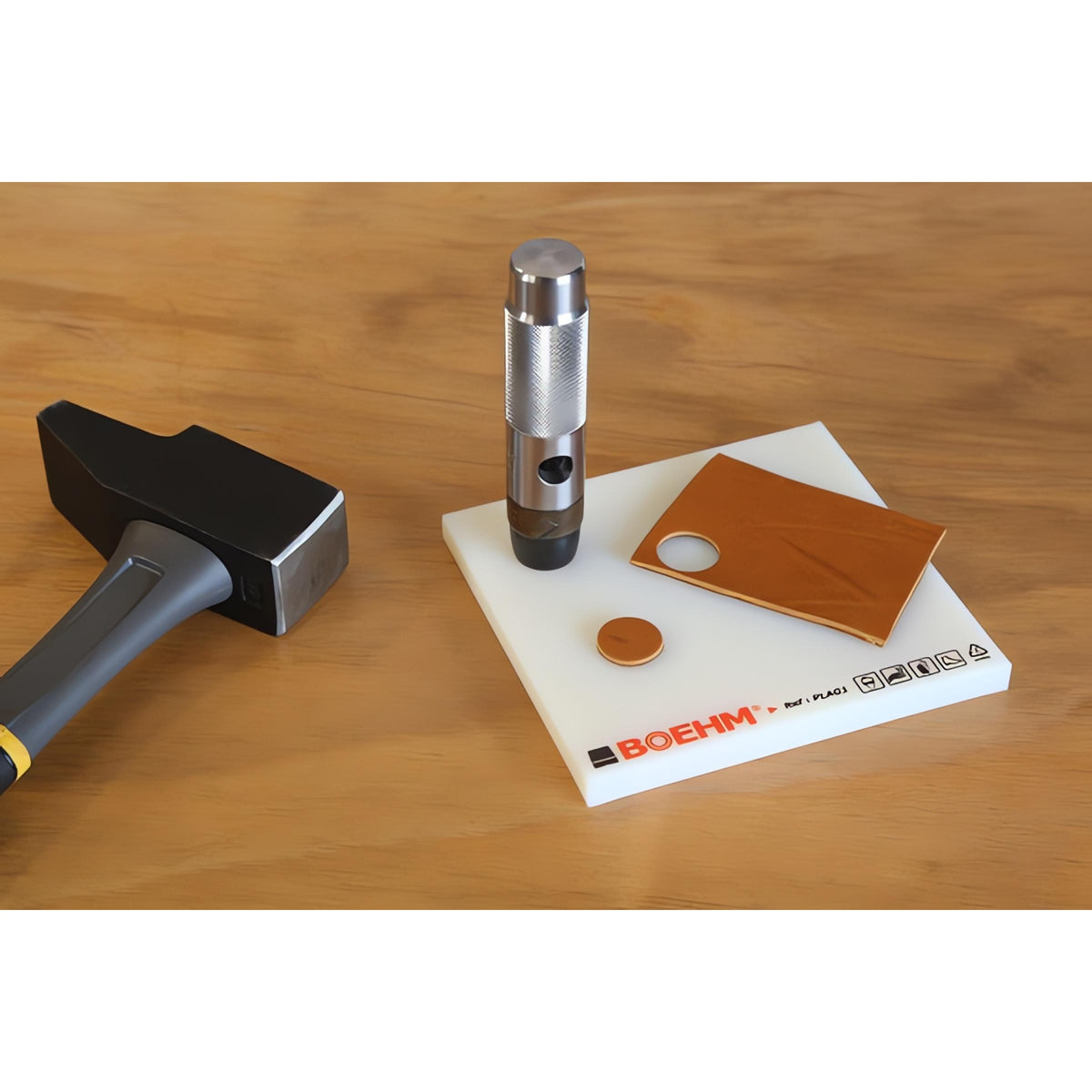 BOEHM PLAG1 Cutting Board 140 x 130 x 10 mm for Hollow Punches