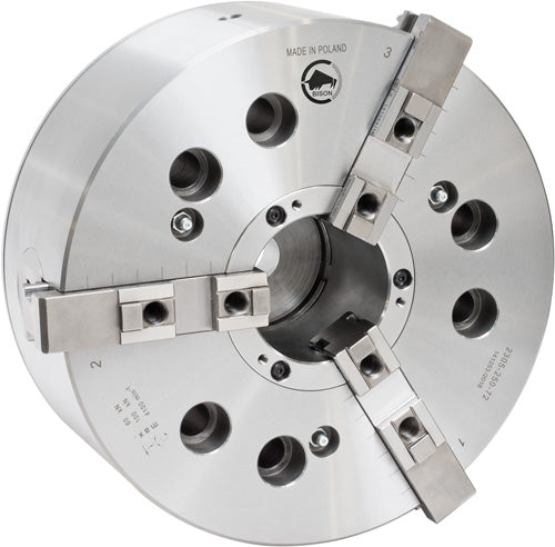 BISON 2305 3-Jaw Power Chuck with Quick-Change Jaw System