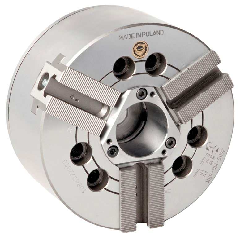 BISON 2405 K 3-Jaw Power Chuck, Kitagawa-Compatible, Standard and Large Bore