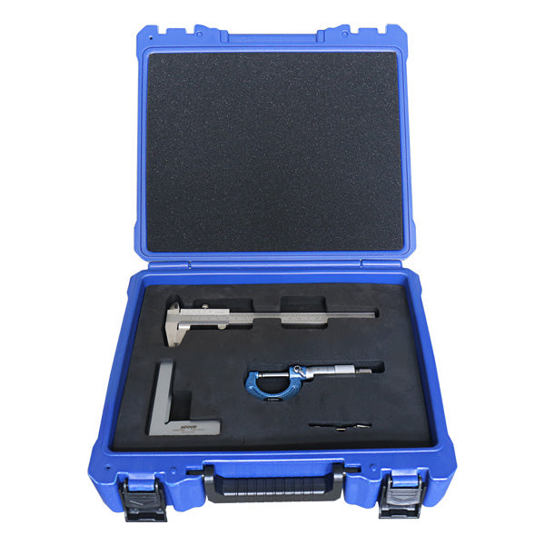 ACCUD 3-Piece Vernier Caliper, Micrometer & Square Set – 280-000-03