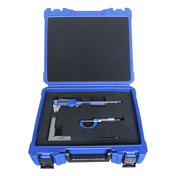 ACCUD 3-Piece Digital Caliper, Micrometer & Square Set – 280-000-13