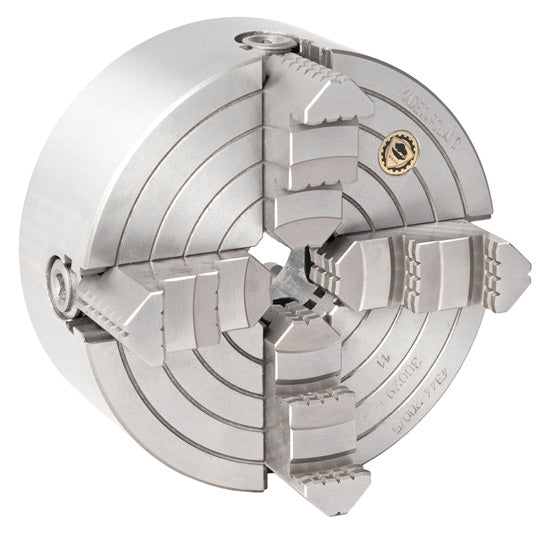 BISON 4344 4-Jaw Independent Chuck, Camlock D1 Direct Mount