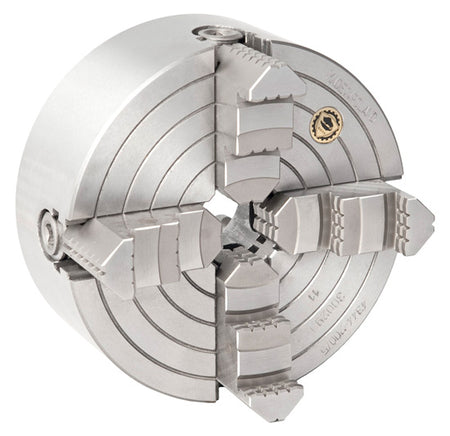 BISON 4344 4-Jaw Independent Chuck, Camlock D1 Direct Mount