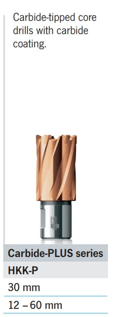 BDS TCT Carbide-PLUS Annular Cutter, Ø 14 mm – 60 mm, 30 mm Cutting Depth (HKK-P)