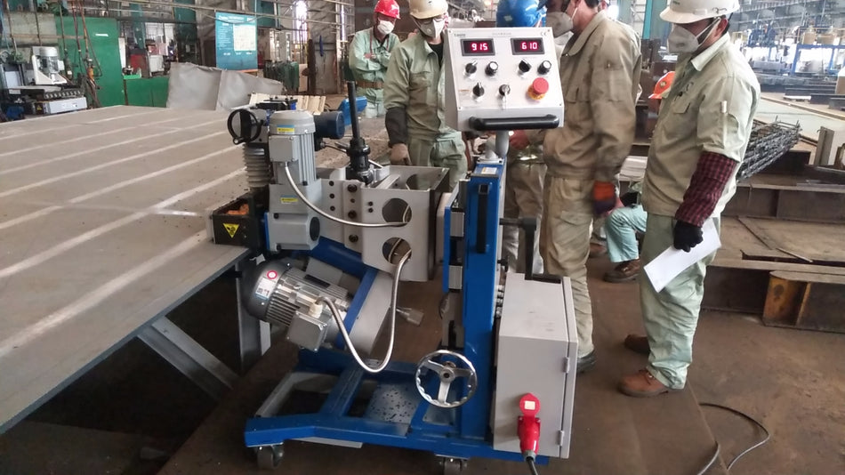 TAOLE TMM-80R Turnable Plate Bevelling Machine, Top & Bottom Bevel