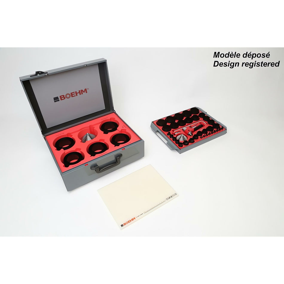 BOEHM JLB299PACC-T Hollow Punch Set Ø2 to 99 mm + Ø420 mm Gasket Cutter + Cutting Board, with Transport Trolley - view 2
