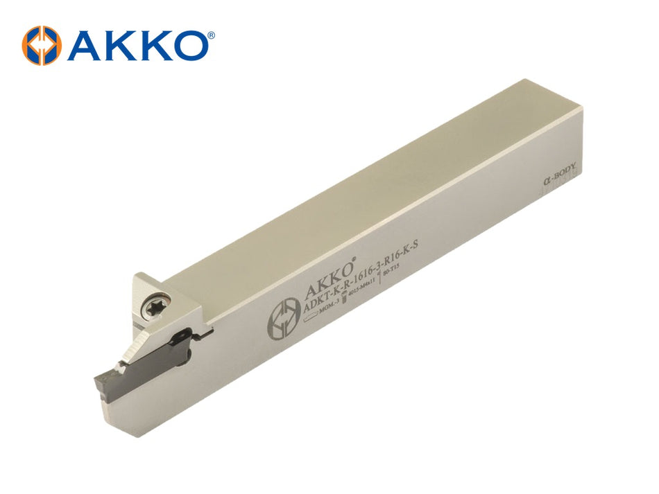 AKKO ADKT-K-R/L-S External Grooving Toolholder for Swiss-Type Lathes
