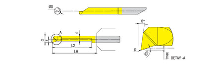 AKKO APB Internal Mini Cut Tool - dimension drawing