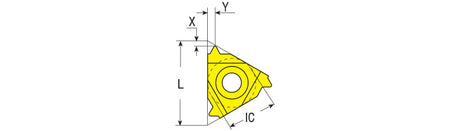 AKKO ST-ER-API Thread Milling Insert - dimension drawing