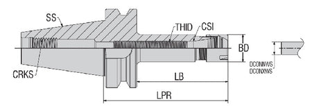 AKKO ABBT-ER-M AK-Plus ER Mini Collet Chuck - dimension drawing