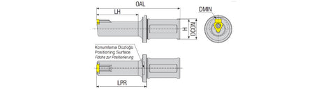 AKKO ABT-B Broaching Toolholder - dimension drawing