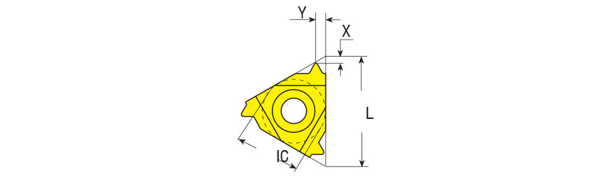 AKKO ST-IR-API Thread Milling Insert - dimension drawing