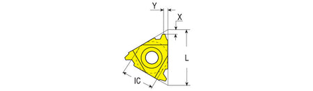 AKKO ST-IR-TR Thread Milling Insert - dimension drawing