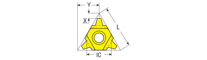 AKKO UT-I-TR Thread Milling Insert - dimension drawing