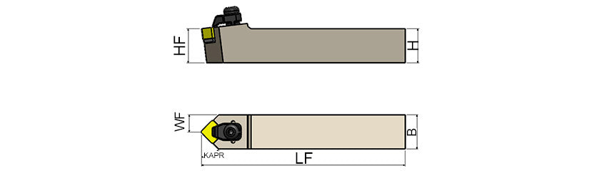 AKKO CSDNN-TP C-System External Turning Toolholder - dimension drawing
