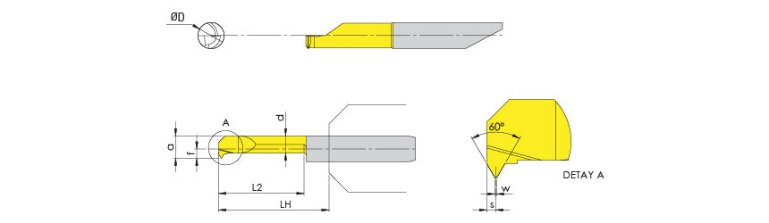 AKKO APT01 Threading Mini Cut Tool - dimension drawing