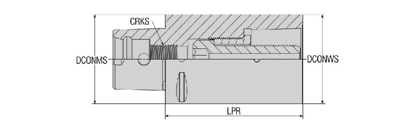 AKKO AC-RE Polygonal Shank Extension - dimension drawing