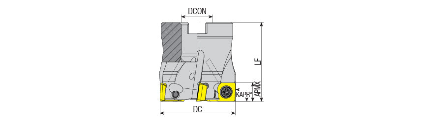 AKKO AFM90-SP09T3 Face Mill - dimension drawing