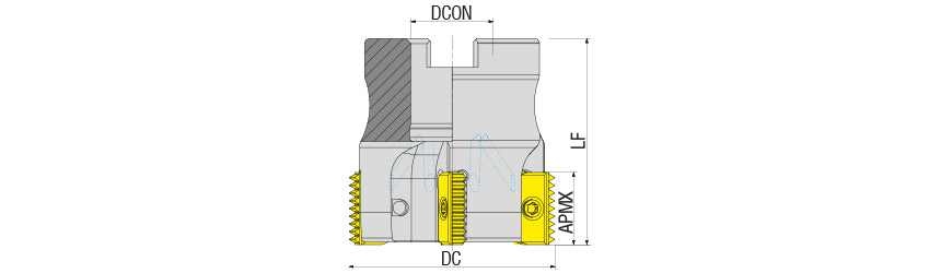 AKKO ATM-C-F Thread Milling Tool - dimension drawing