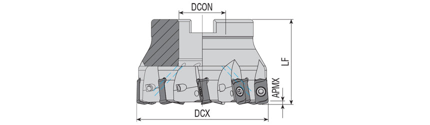 AKKO AFM90-ZO-H Face Mill - dimension drawing