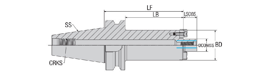 AKKO ABT-FM BT Shell Mill Holder - dimension drawing