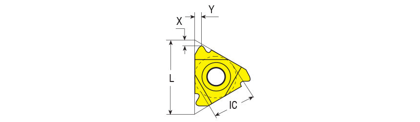 AKKO ST-ER-RD Thread Milling Insert - dimension drawing