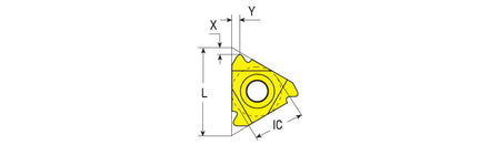 AKKO ST-ER-RD Thread Milling Insert - dimension drawing