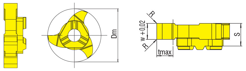 AKKO MM2203 Mimill Insert - dimension drawing