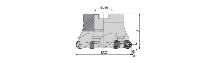 AKKO AFMR-RP1204M Face and Copy Mill - dimension drawing