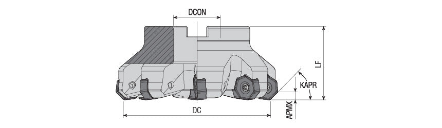 AKKO AFM50-NN Face Mill - dimension drawing