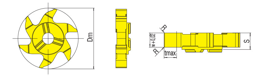AKKO MM3306 Mimill Insert - dimension drawing