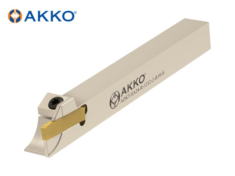 AKKO ADKT-SA24-S-R/L External Grooving Toolholder for Swiss Type Lathes