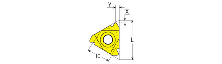 AKKO ST-IR-RD Thread Milling Insert - dimension drawing