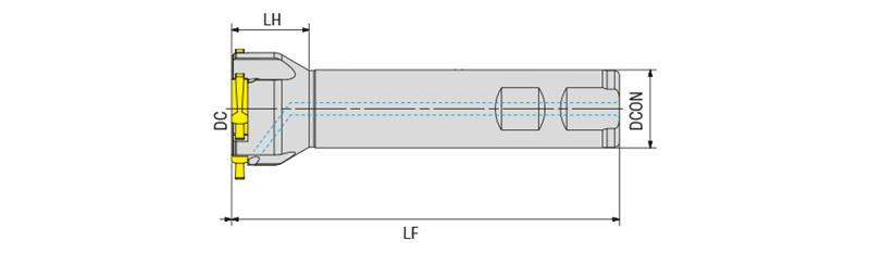 AKKO ASEM-T12 Poly-V Belt Pulley Grooving Toolholder - dimension drawing