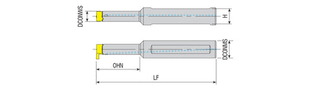 AKKO E-MC Mico Cut Toolholder - dimension drawing