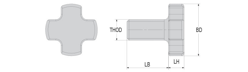AKKO Bolt for Shell Arbor DIN 6367 - dimension drawing