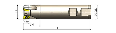 AKKO AEM90-AZ S-System End Mill - dimension drawing