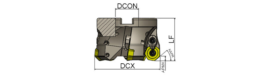 AKKO AFM42C-XD C-System Face Mill - dimension drawing