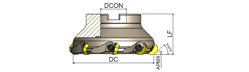 AKKO AFM43C-OF C-System Face Mill - dimension drawing