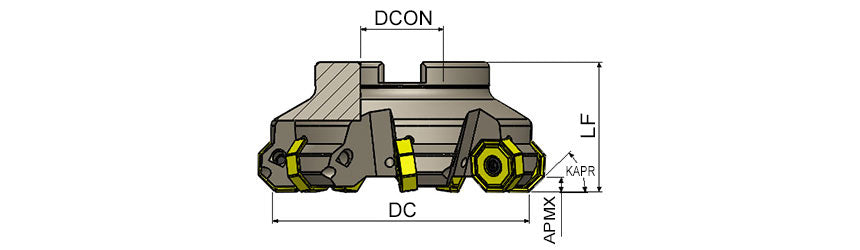 AKKO AFM45-ON-ZCC Face Mill - dimension drawing