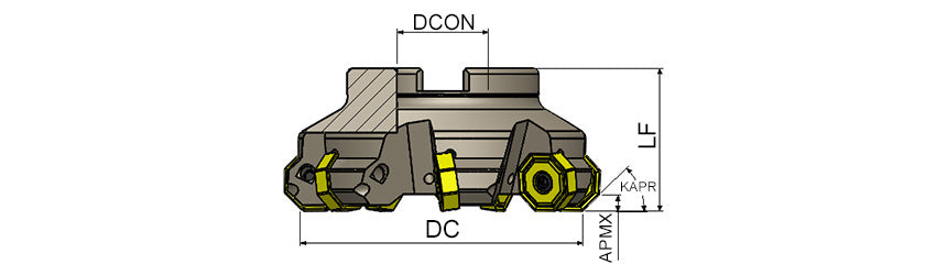 AKKO AFM45-ON Face Mill - dimension drawing