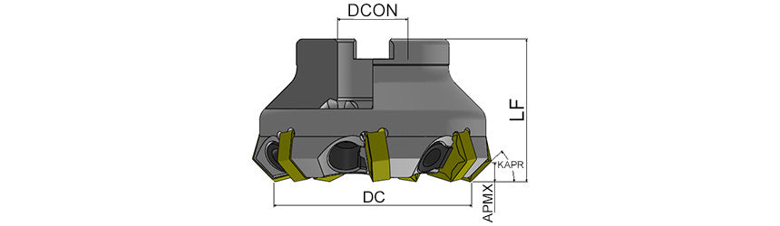AKKO AFM45C-HN C-System Face Mill - dimension drawing