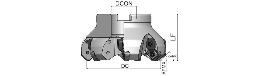 AKKO AFM45CL-SN12Z C-System Face Mill - dimension drawing