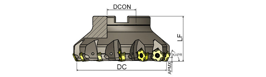 AKKO AFM67-PN Face Mill - dimension drawing