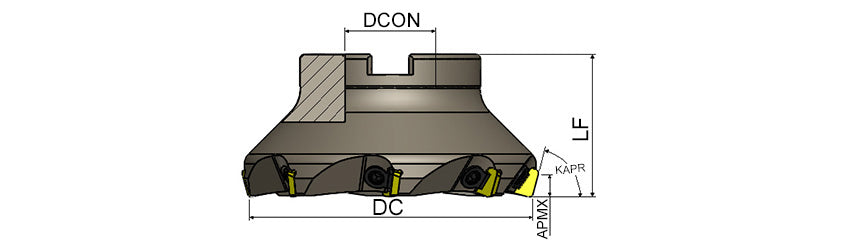 AKKO AFM75C-SP C-System Face Mill - dimension drawing