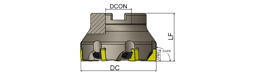 AKKO AFM88C-SN1204 C-System Face Mill - dimension drawing
