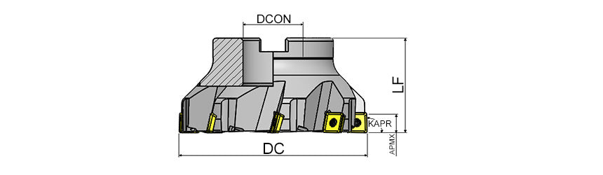 AKKO AFM90-490 Face Mill - dimension drawing